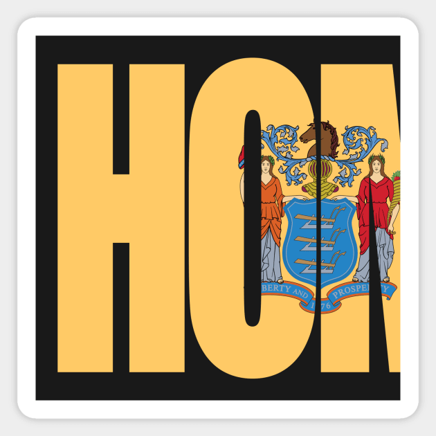 New Jersey Home - State Flag Sticker by DonDota